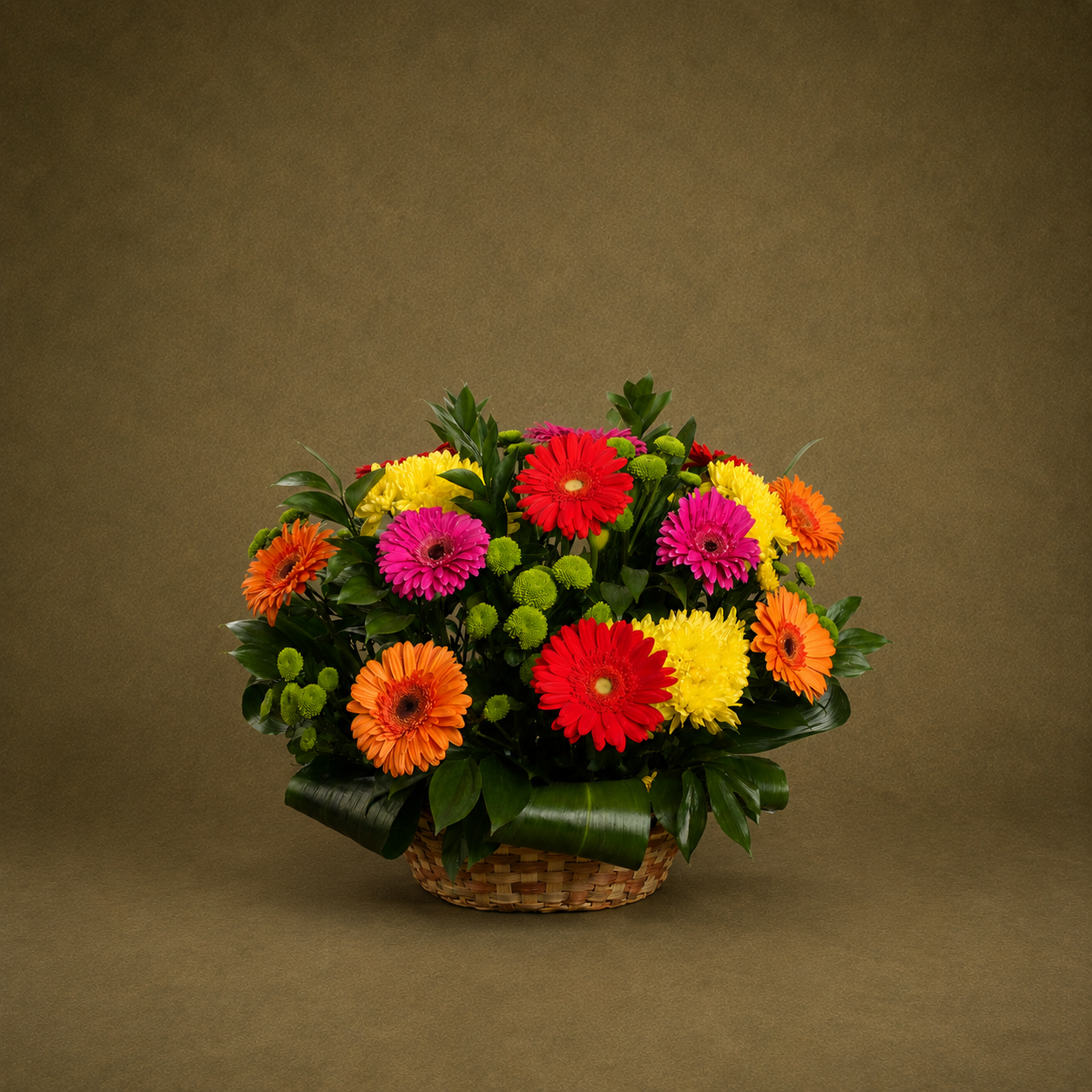 Basket with Gerberas